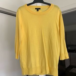 J. Crew bright yellow tippi sweater